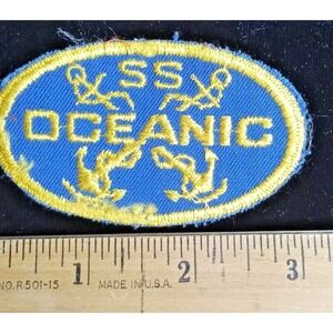 Vtg SS OCEANIC Cruise Ship Operated By Peace Boat Patch
